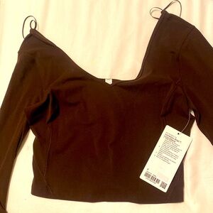 NWT LULULEMON ALIGN LONG SLEEVE CROP TOP FRENCH PRESS 💕 8